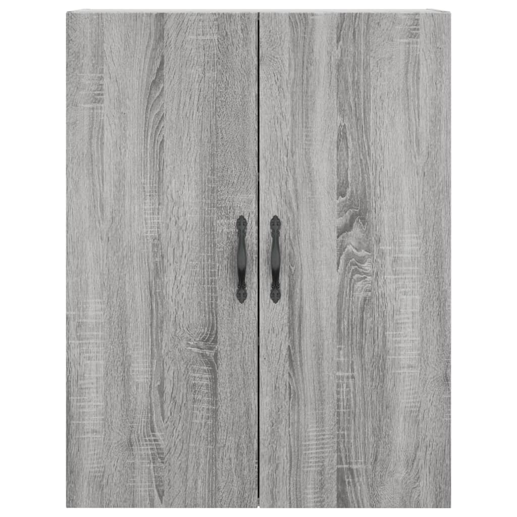 vidaXL Wall Mounted Cabinet Grey Sonoma 69,5x34x90 cm Engineered Wood