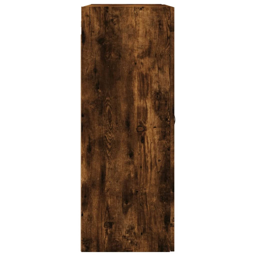 vidaXL Wall Mounted Cabinet Smoked Oak 69.5x34x90 cm Engineered Wood