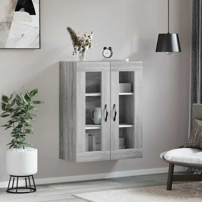 vidaXL Wall Mounted Cabinet Grey Sonoma 69,5x34x90 cm Engineered Wood