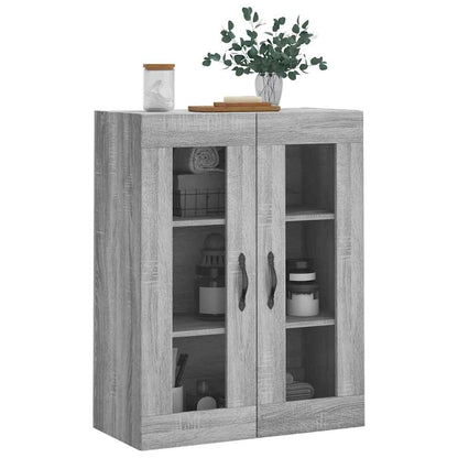 vidaXL Wall Mounted Cabinet Grey Sonoma 69,5x34x90 cm Engineered Wood