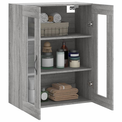 vidaXL Wall Mounted Cabinet Grey Sonoma 69.5x34x90 cm Engineered Wood