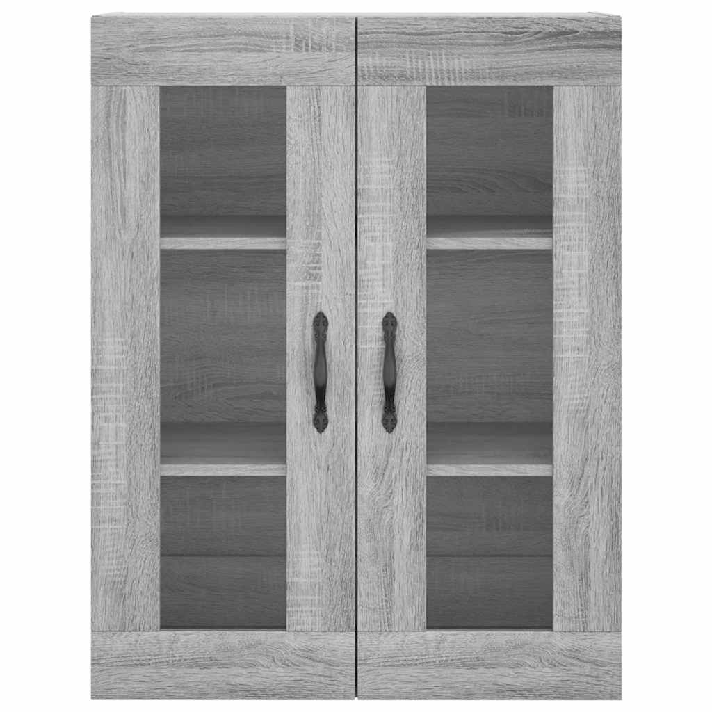 vidaXL Wall Mounted Cabinet Grey Sonoma 69,5x34x90 cm Engineered Wood