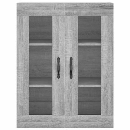 vidaXL Wall Mounted Cabinet Grey Sonoma 69,5x34x90 cm Engineered Wood
