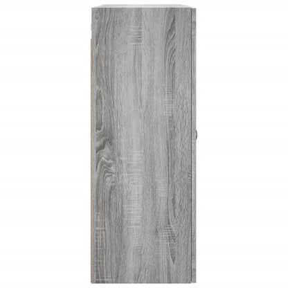 vidaXL Wall Mounted Cabinet Grey Sonoma 69,5x34x90 cm Engineered Wood