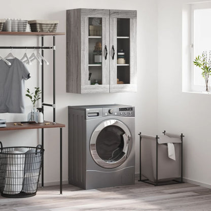 vidaXL Wall Mounted Cabinet Grey Sonoma 69,5x34x90 cm Engineered Wood
