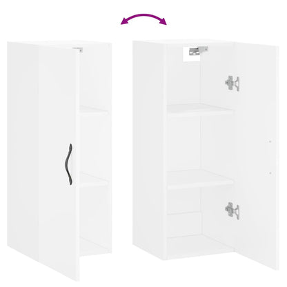 vidaXL Wall Mounted Cabinet White 34,5x34x90 cm Engineered Wood