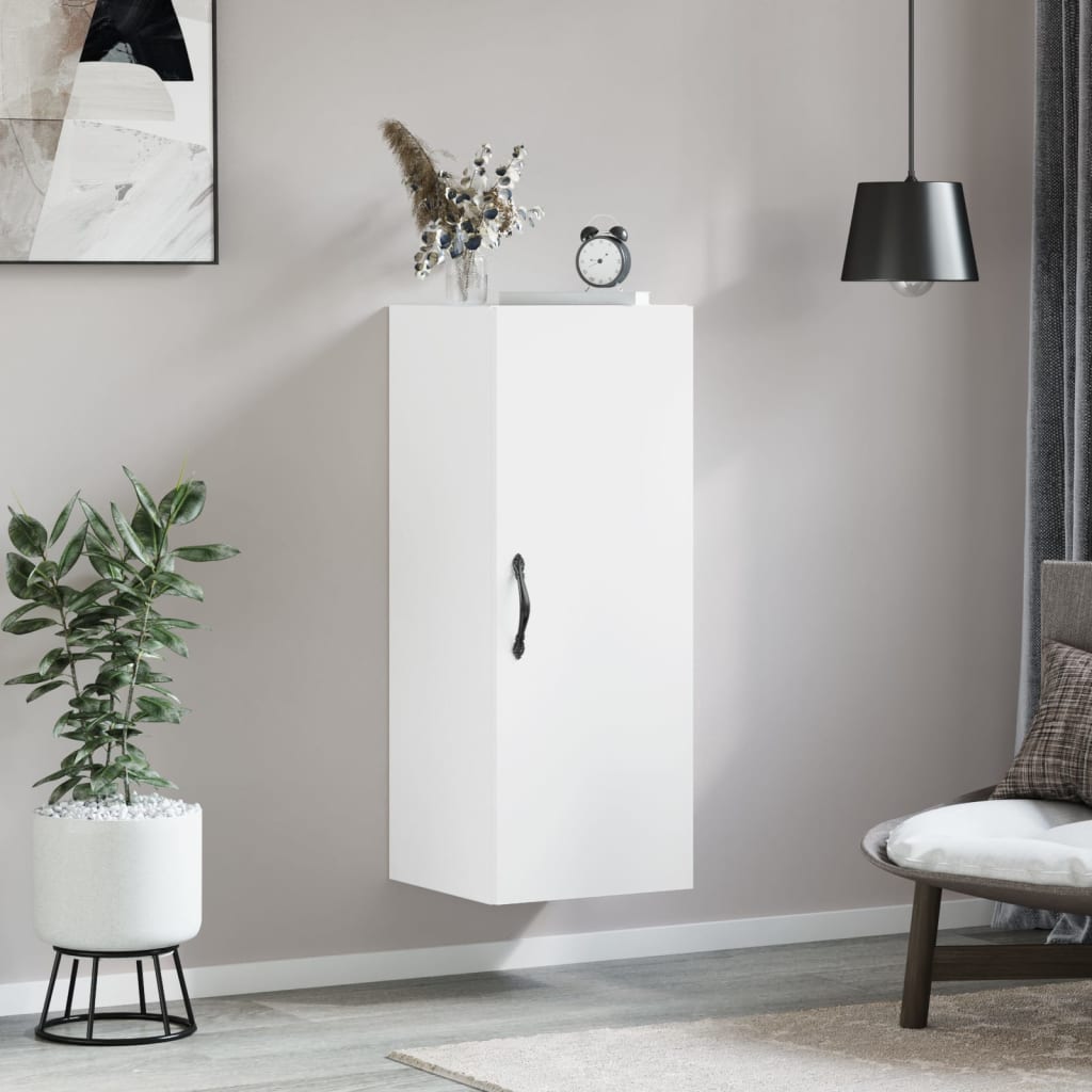 vidaXL Wall Mounted Cabinet White 34,5x34x90 cm Engineered Wood