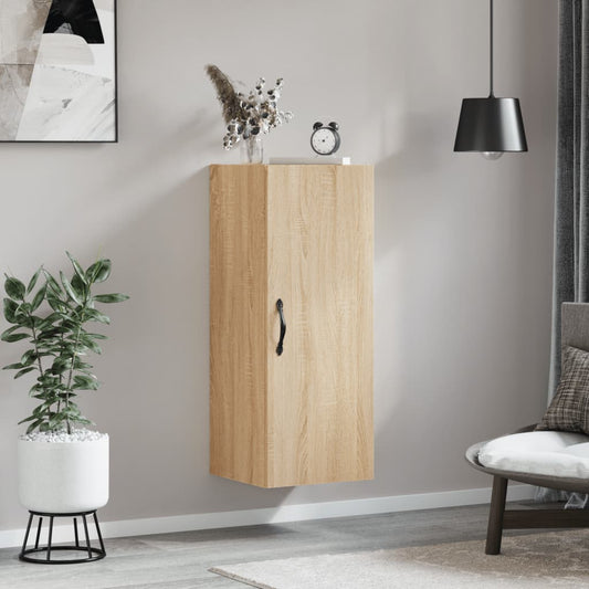 vidaXL Wall Mounted Cabinet Sonoma Oak 34,5x34x90 cm Engineered Wood