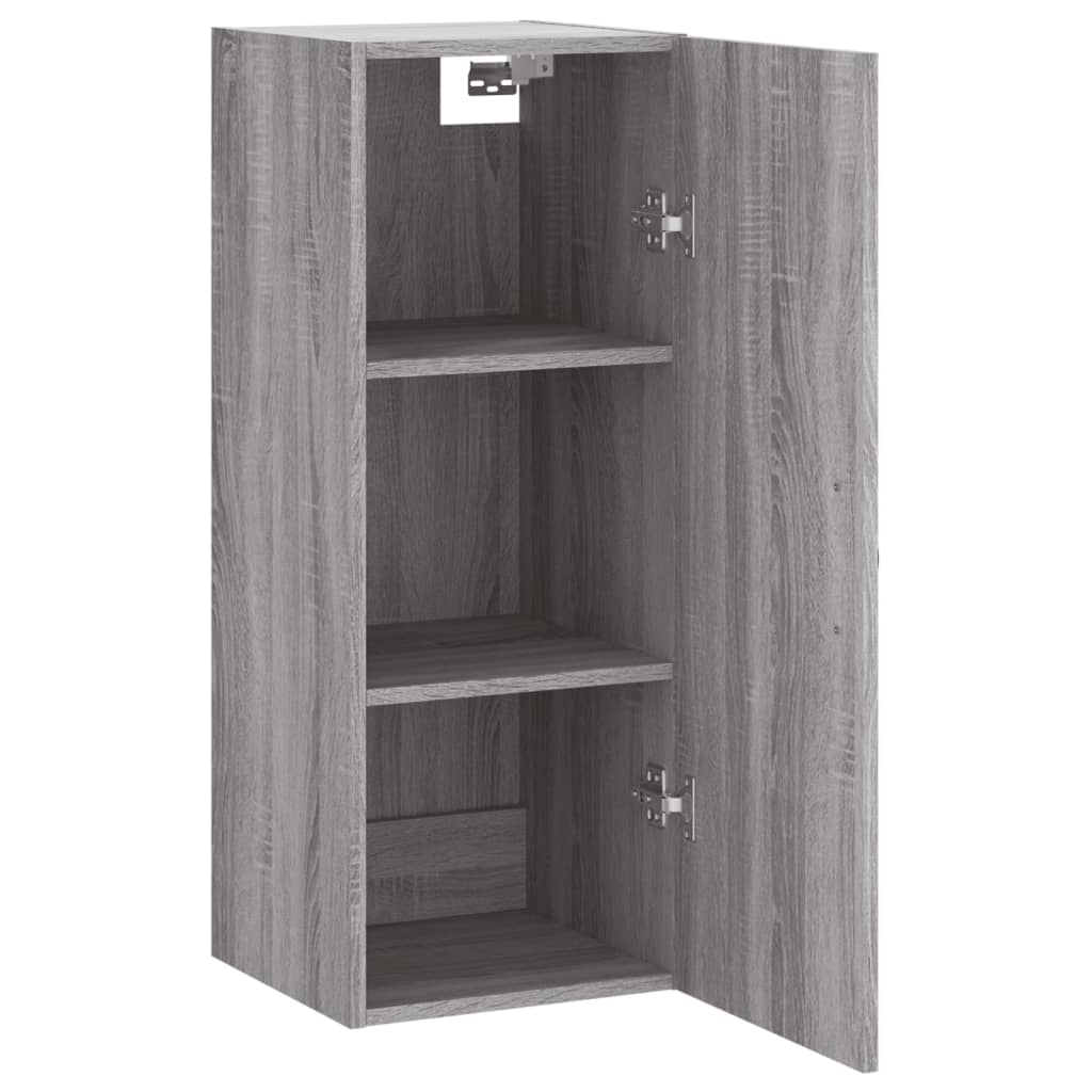 vidaXL Wall Mounted Cabinet Grey Sonoma 34.5x34x90 cm Engineered Wood