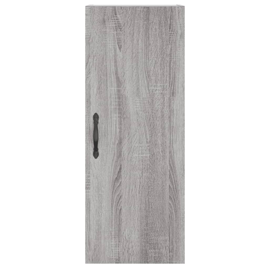 vidaXL Wall Mounted Cabinet Grey Sonoma 34.5x34x90 cm Engineered Wood