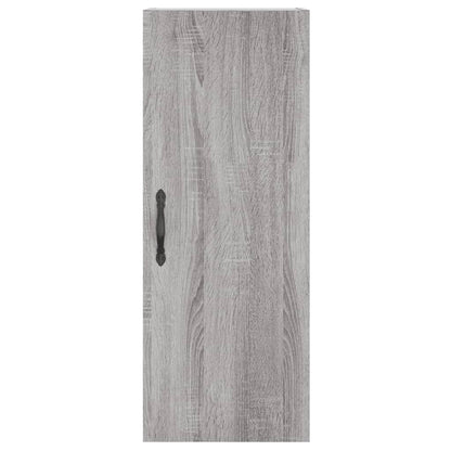 vidaXL Wall Mounted Cabinet Grey Sonoma 34.5x34x90 cm Engineered Wood