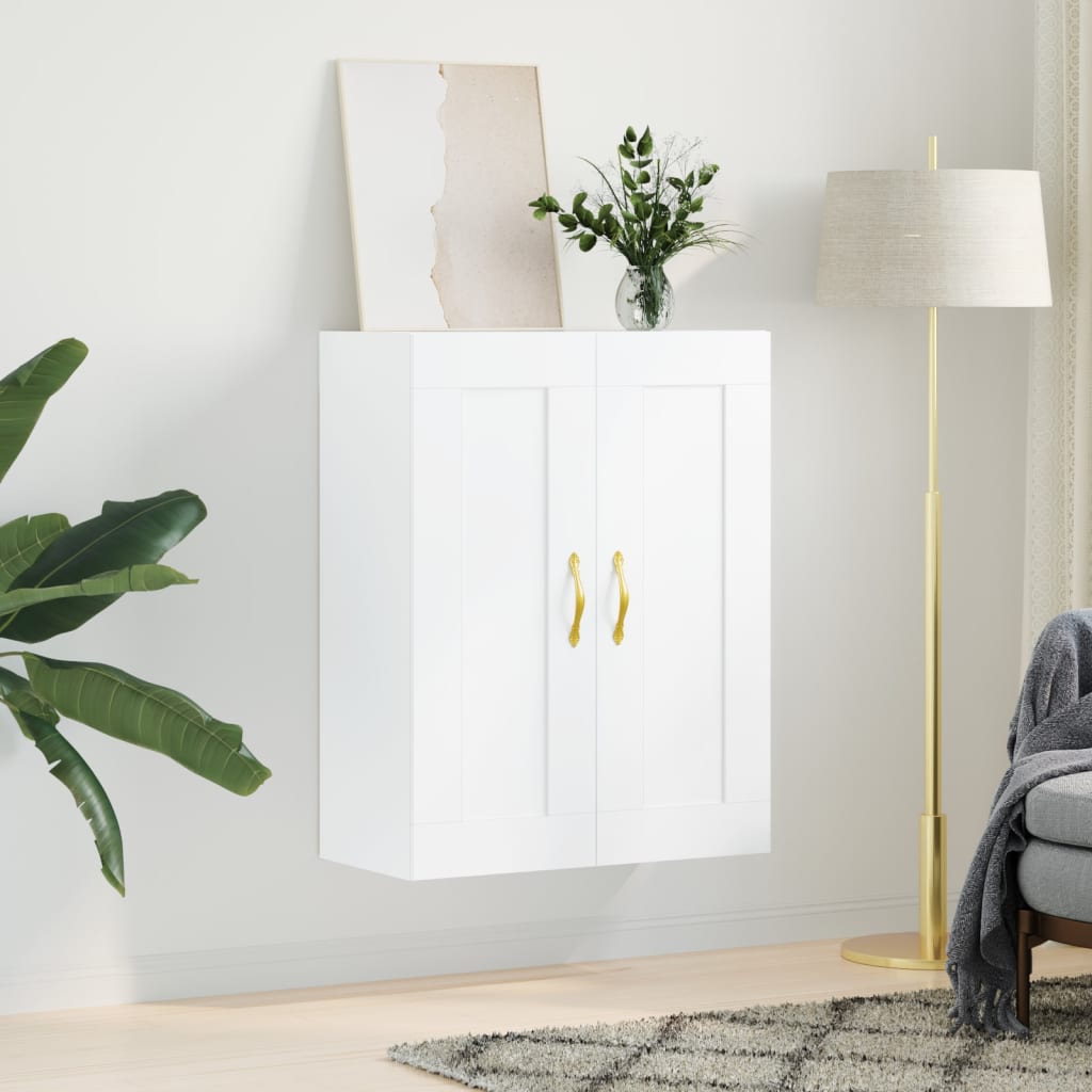 vidaXL Wall Mounted Cabinet White 69,5x34x90 cm Engineered Wood