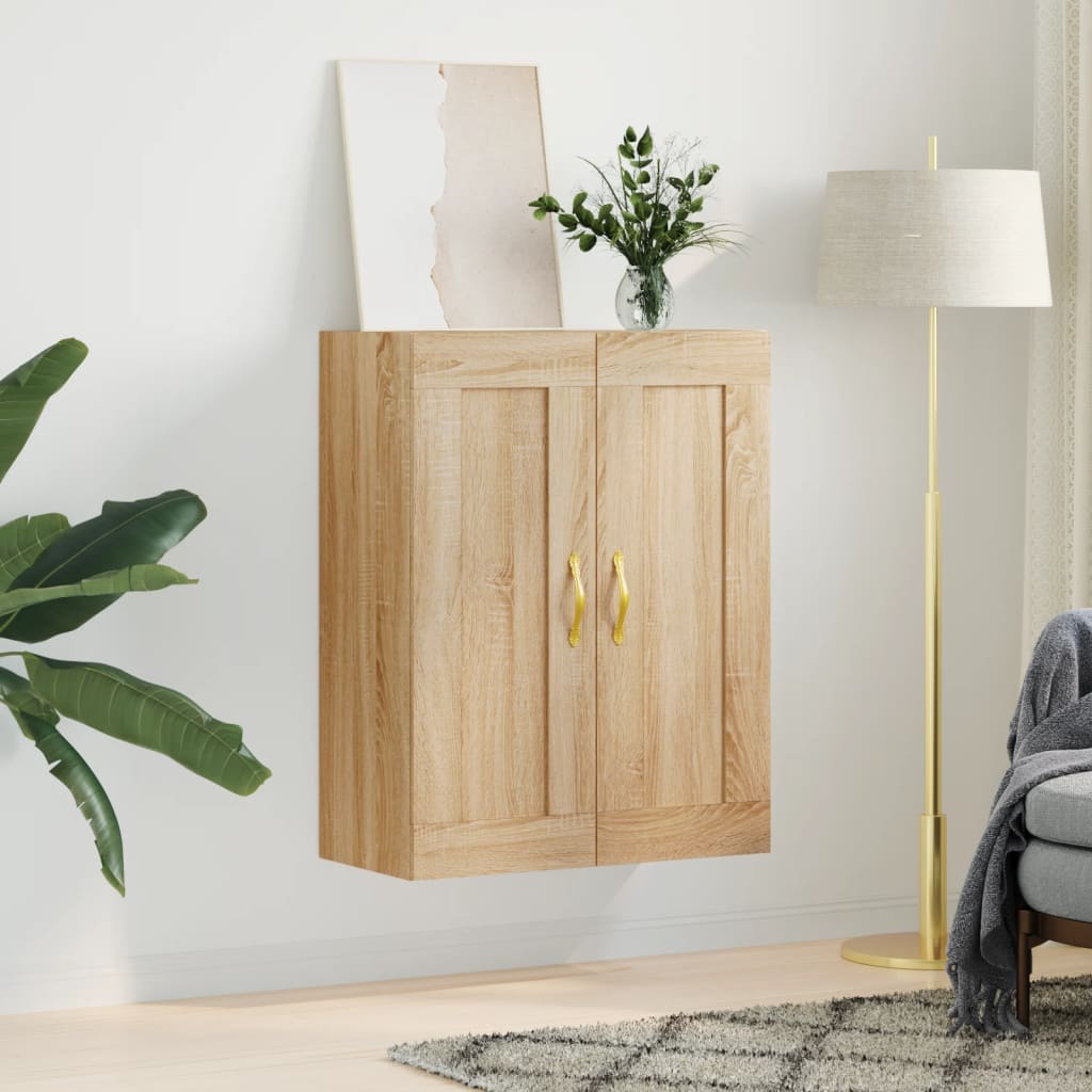 vidaXL Wall Mounted Cabinet Sonoma Oak 69,5x34x90 cm Engineered Wood