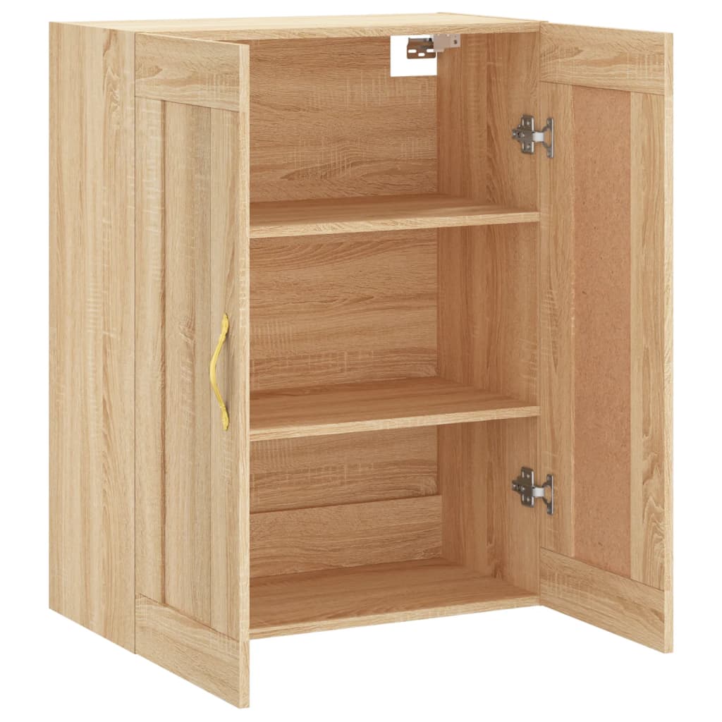 vidaXL Wall Mounted Cabinet Sonoma Oak 69,5x34x90 cm Engineered Wood