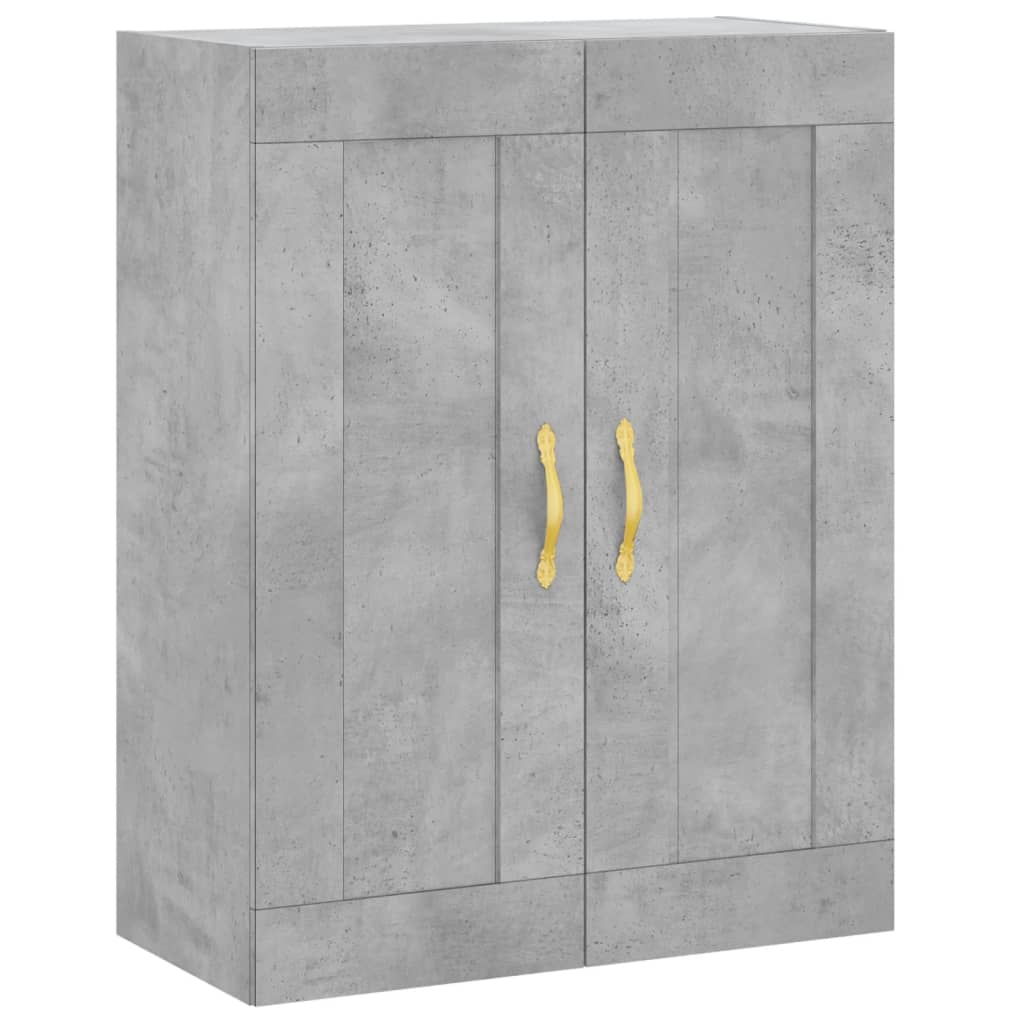vidaXL Wall Mounted Cabinet Concrete Grey 69.5x34x90cm Engineered Wood