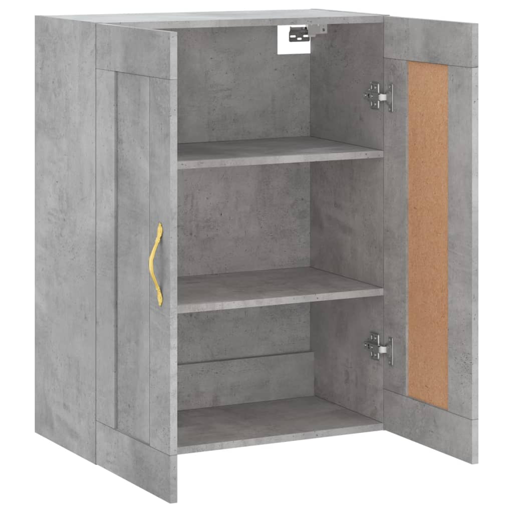 vidaXL Wall Mounted Cabinet Concrete Grey 69.5x34x90cm Engineered Wood