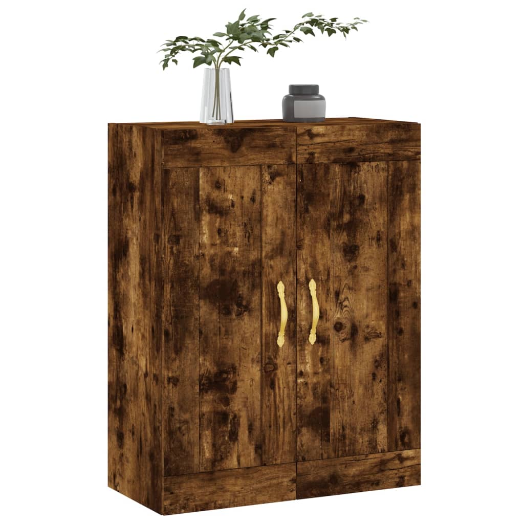 vidaXL Wall Mounted Cabinet Smoked Oak 69,5x34x90 cm Engineered Wood