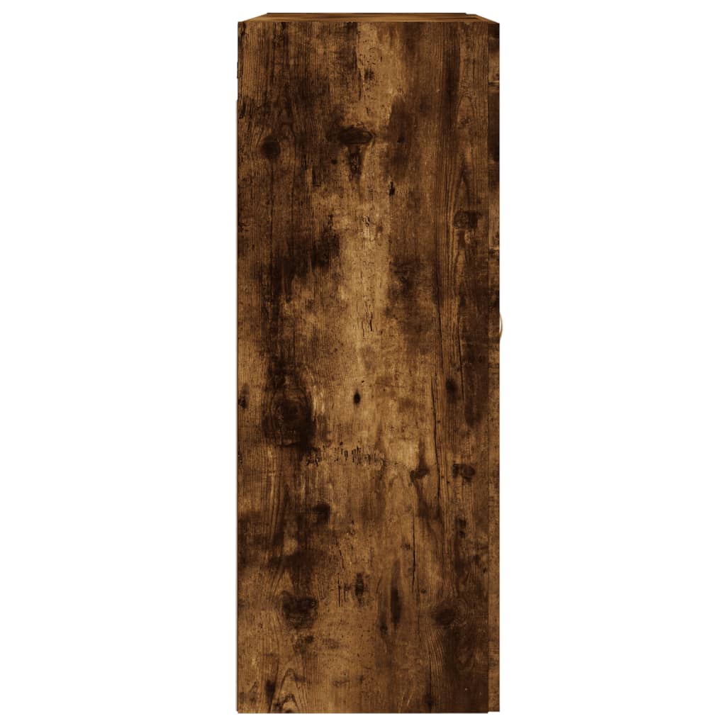 vidaXL Wall Mounted Cabinet Smoked Oak 69,5x34x90 cm Engineered Wood
