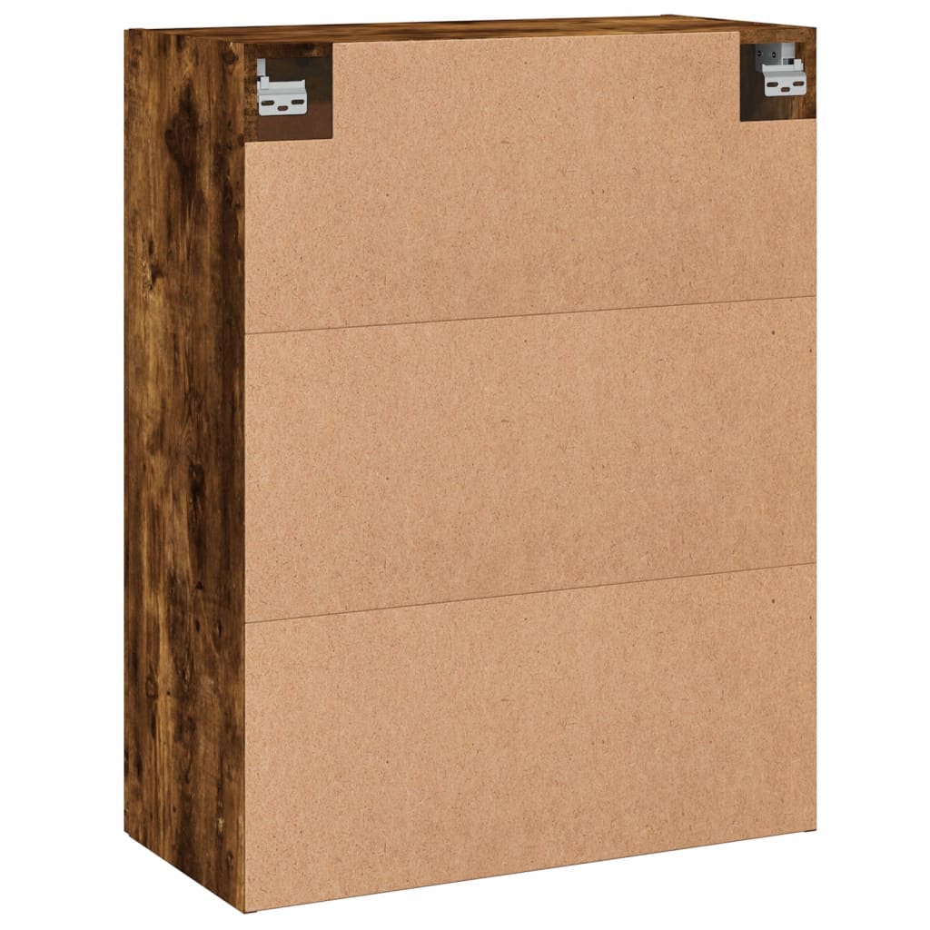 vidaXL Wall Mounted Cabinet Smoked Oak 69,5x34x90 cm Engineered Wood