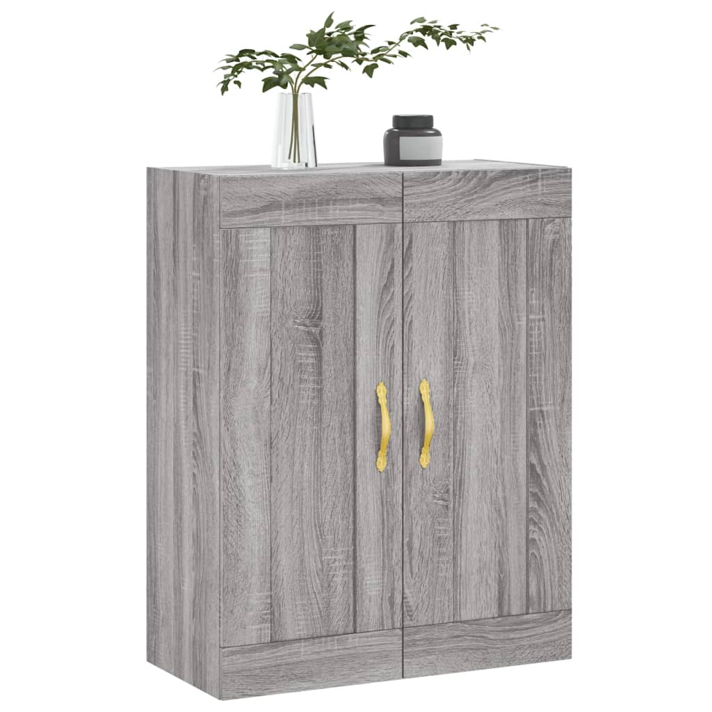 vidaXL Wall Mounted Cabinet Grey Sonoma 69,5x34x90 cm Engineered Wood