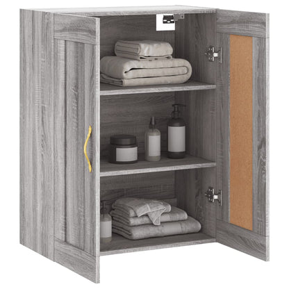 vidaXL Wall Mounted Cabinet Grey Sonoma 69,5x34x90 cm Engineered Wood