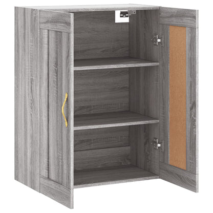 vidaXL Wall Mounted Cabinet Grey Sonoma 69,5x34x90 cm Engineered Wood