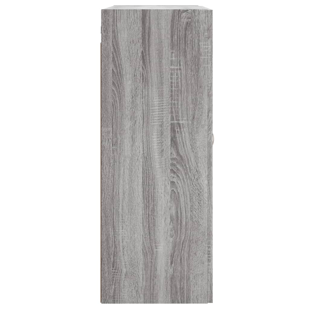vidaXL Wall Mounted Cabinet Grey Sonoma 69,5x34x90 cm Engineered Wood