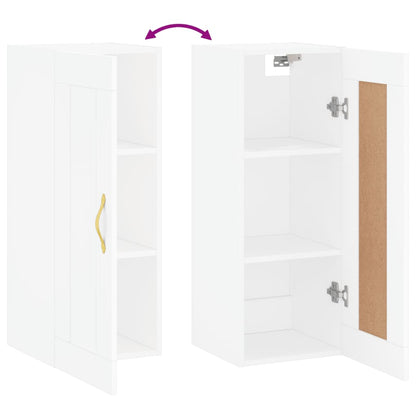 vidaXL Wall Mounted Cabinet White 34.5x34x90 cm Engineered Wood