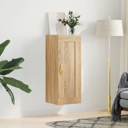 vidaXL Wall Mounted Cabinet Sonoma Oak 34.5x34x90 cm Engineered Wood