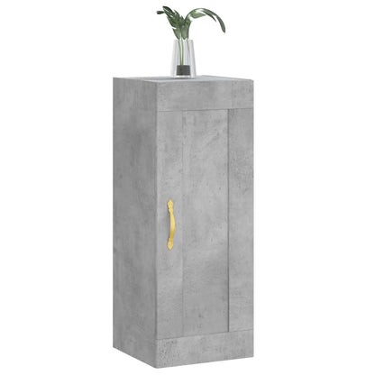vidaXL Wall Mounted Cabinet Concrete Grey 34.5x34x90 cm Engineered Wood