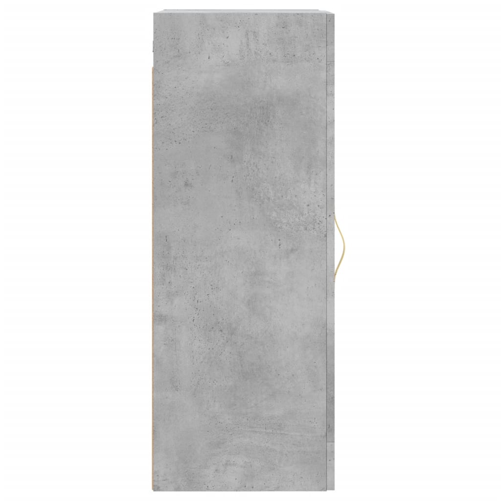 vidaXL Wall Mounted Cabinet Concrete Grey 34.5x34x90 cm Engineered Wood