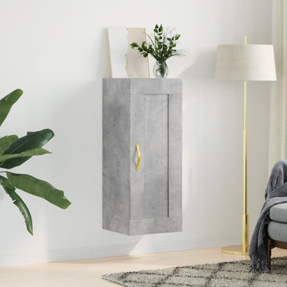vidaXL Wall Mounted Cabinet Concrete Grey 34.5x34x90 cm Engineered Wood