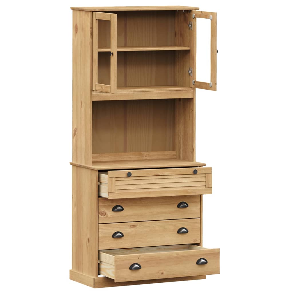 vidaXL Highboard "VIGO" 80x40x176 cm Solid Wood Pine