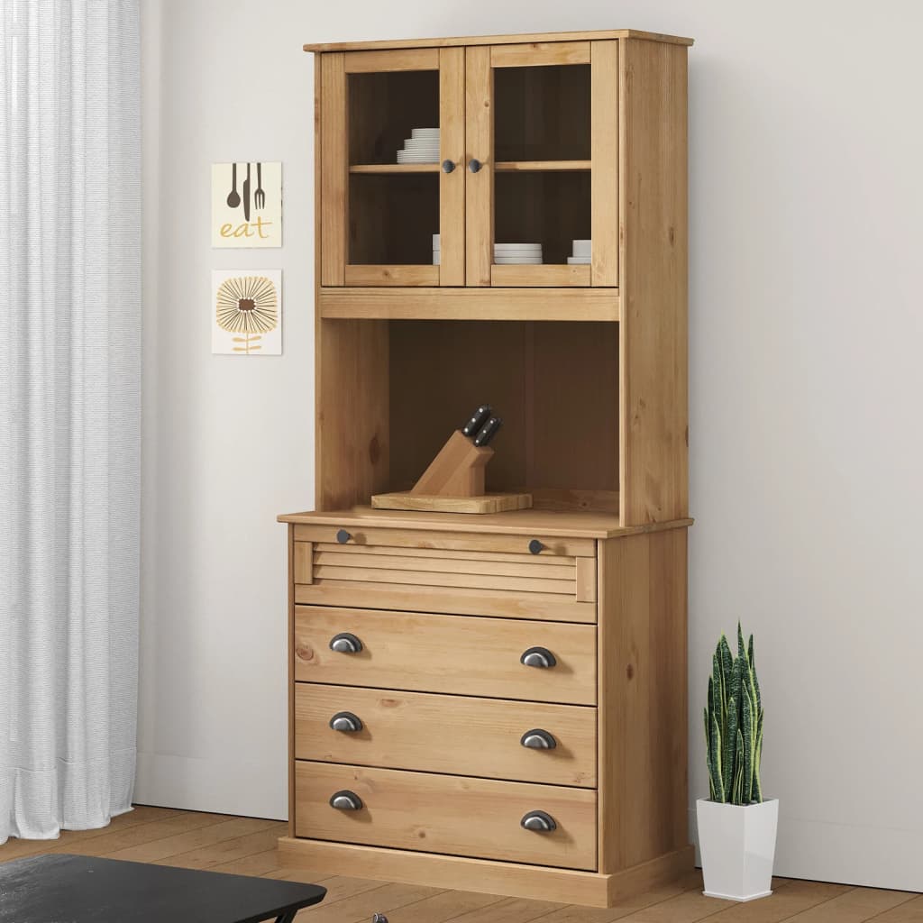 vidaXL Highboard "VIGO" 80x40x176 cm Solid Wood Pine