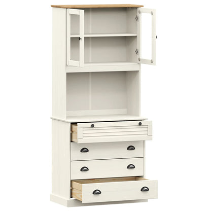 vidaXL Highboard VIGO White 80x40x176 cm Solid Wood Pine