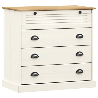 vidaXL Highboard VIGO White 80x40x176 cm Solid Wood Pine