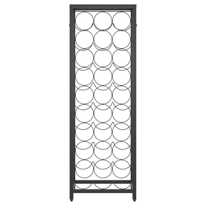 vidaXL Wine Rack for 27 Bottles Black 34x18x100 cm Wrought Iron