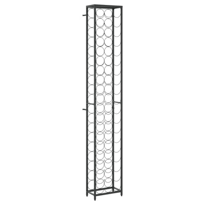 vidaXL Wine Rack for 57 Bottles Black 34x18x200 cm Wrought Iron
