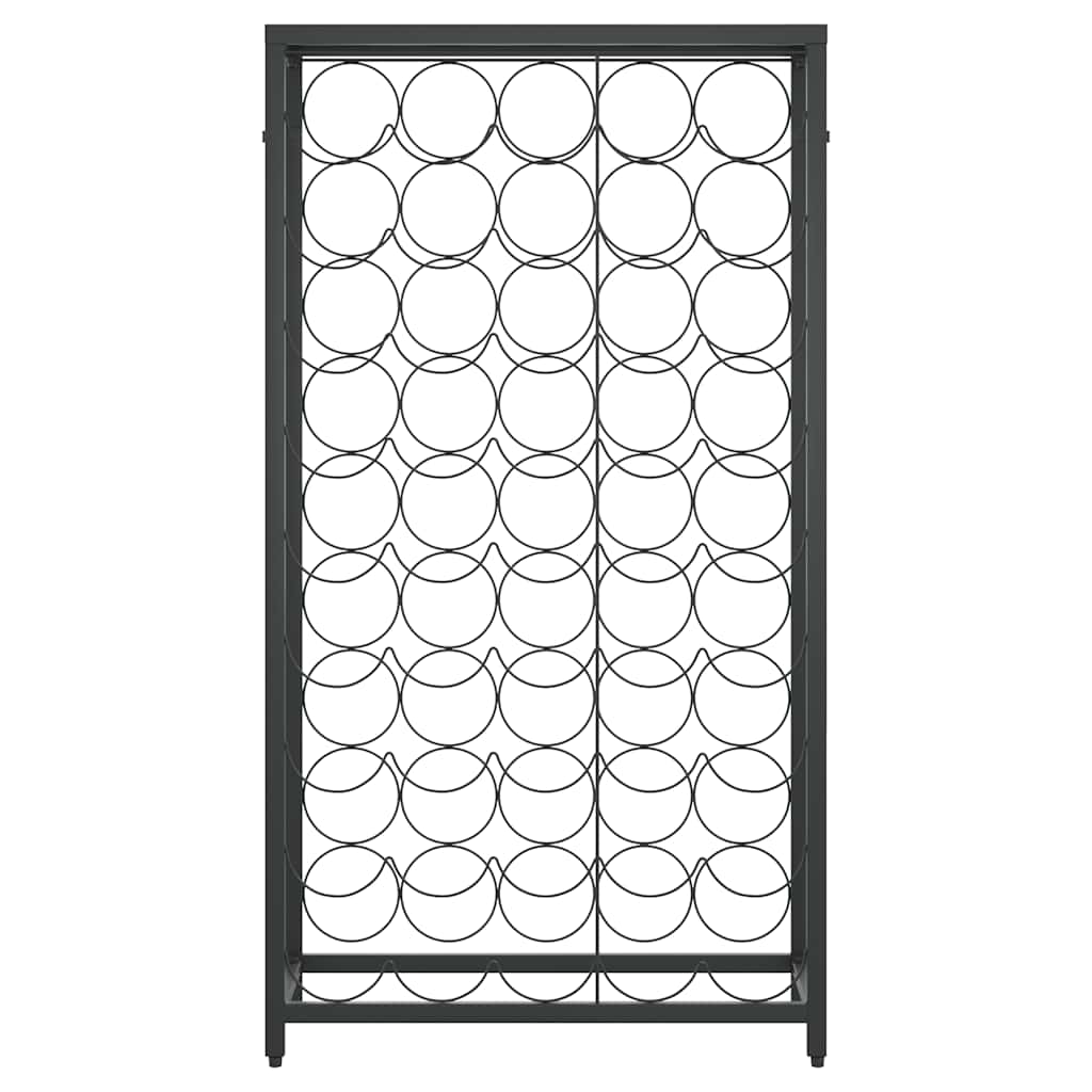 vidaXL Wine Rack for 45 Bottles Black 54x18x100 cm Wrought Iron