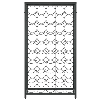 vidaXL Wine Rack for 45 Bottles Black 54x18x100 cm Wrought Iron