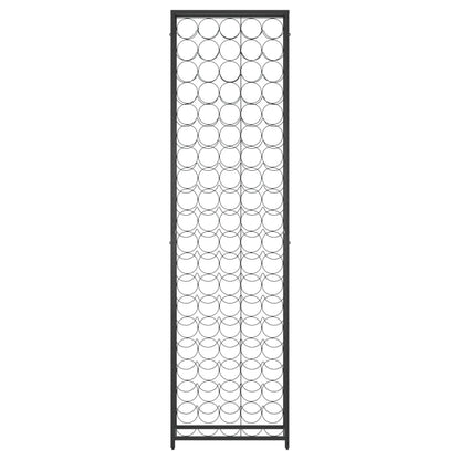 vidaXL Wine Rack for 95 Bottles Black 54x18x200 cm Wrought Iron