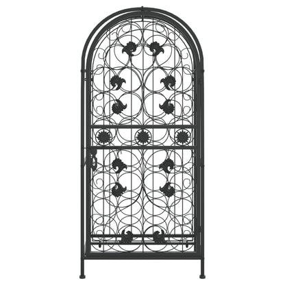 vidaXL Wine Rack for 33 Bottles Black 45x36x100 cm Wrought Iron