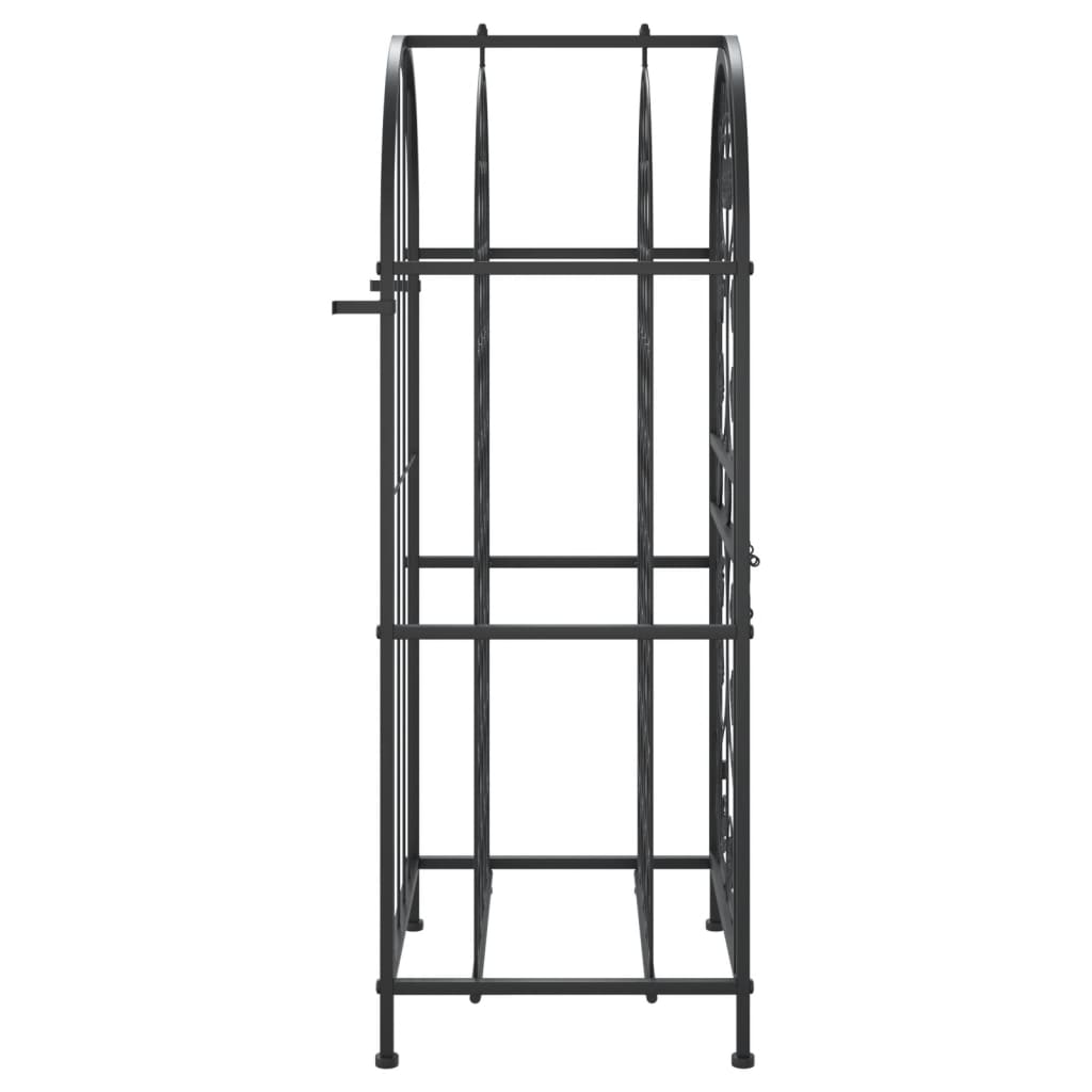 vidaXL Wine Rack for 33 Bottles Black 45x36x100 cm Wrought Iron