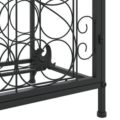 vidaXL Wine Rack for 33 Bottles Black 45x36x100 cm Wrought Iron