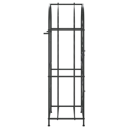 vidaXL Wine Rack for 41 Bottles Black 45x36x120 cm Wrought Iron