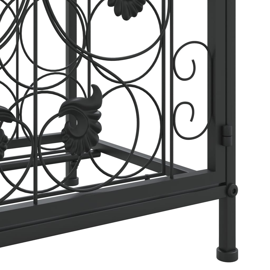 vidaXL Wine Rack for 41 Bottles Black 45x36x120 cm Wrought Iron