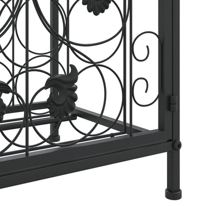 vidaXL Wine Rack for 41 Bottles Black 45x36x120 cm Wrought Iron