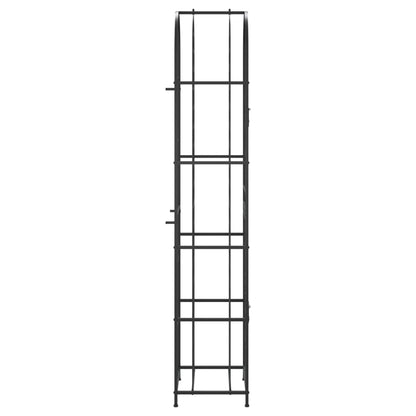 vidaXL Wine Rack for 73 Bottles Black 45x36x200 cm Wrought Iron
