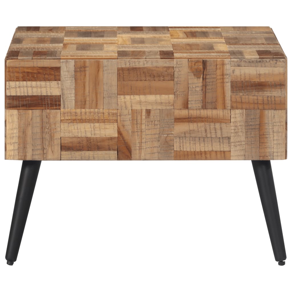 vidaXL Coffee Table Grey 55x55x40 cm Solid Reclaimed Teak