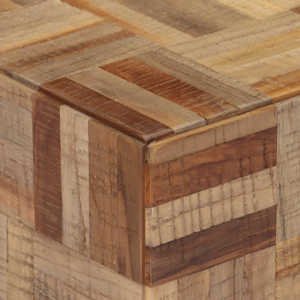 vidaXL Coffee Table Grey 55x55x40 cm Solid Reclaimed Teak